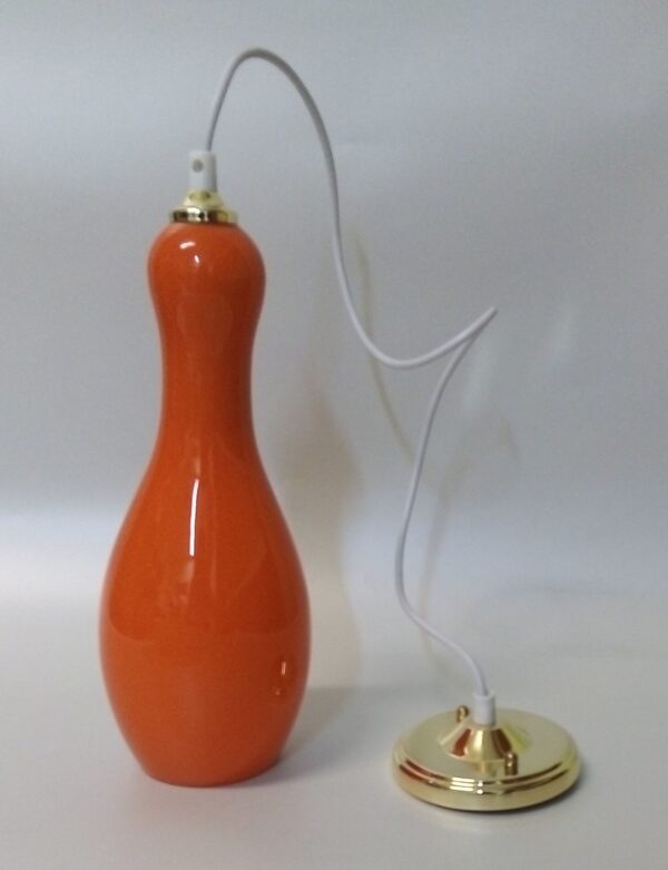 MODP2942 ORANGE BOWLING PIN SHAPE PENDANT-2110