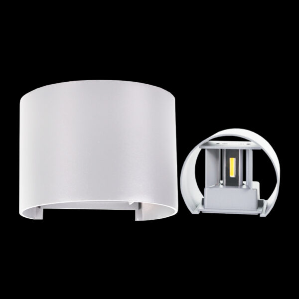 K Light JB-LED-007R/WH LED SMD Up & Down White Round Beam Adjustable Wall Light