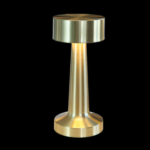 K Light KLT-8001/GD LED Gold Turret Rechargeable Table Lamp ...