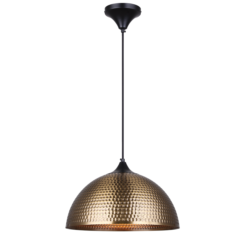 Brightstar PEN939 PEN935 BK/AQ Metal Pendant with Hammered Metal Dome ...