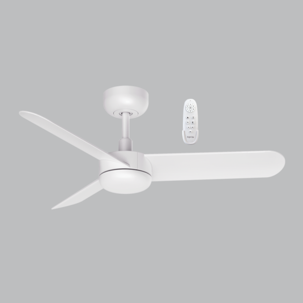 Brightstar FCF088 WHITE Metal Fan with 3 ABS Blades, 35” (89cm), No Light