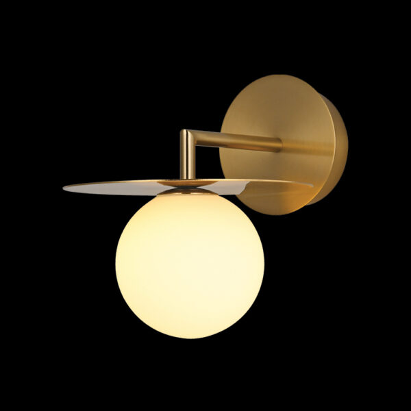 K Light MB-55 LED Single Golden Disc Wall Light